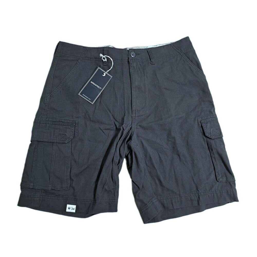 Architect Cargo Shorts Men 34 Gray Utility Trail Hike Beach Tactical Fishing